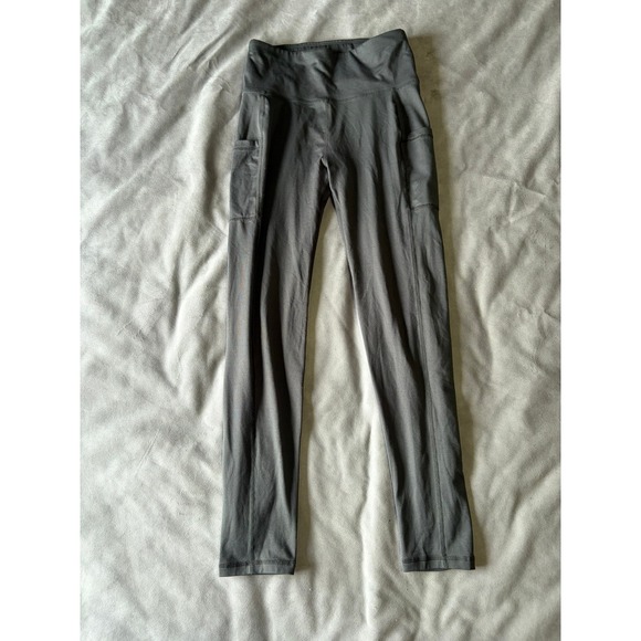 Siela Rose Pants - Siela Rose Charcoal Gray High Waisted Athletic Leggings with Pockets Small